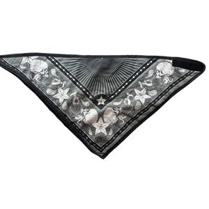 Empire Skull Star Bandana Face Mask Fleece Lined Neck Gaiter Moto Gothic